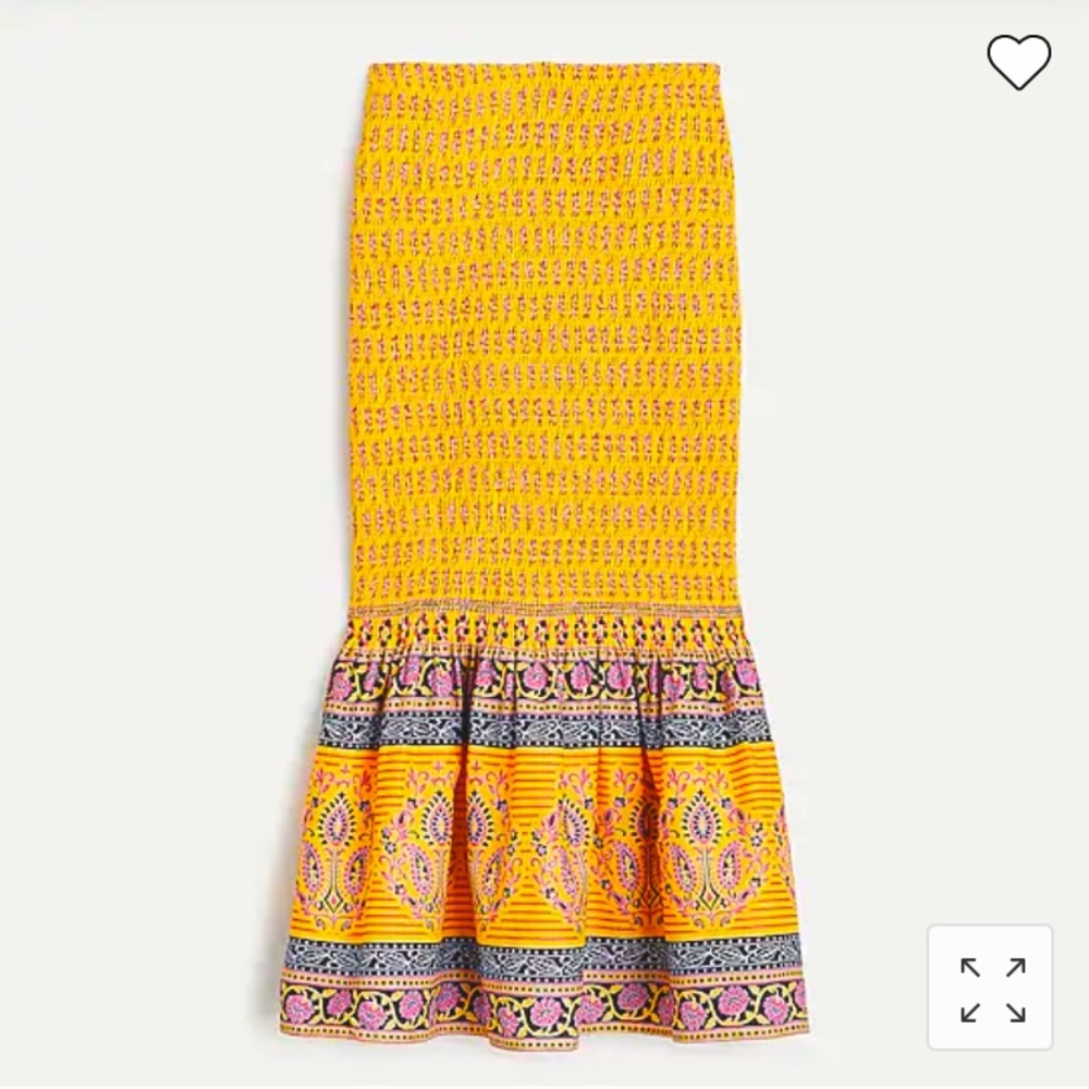 J. Crew Smocked skirt